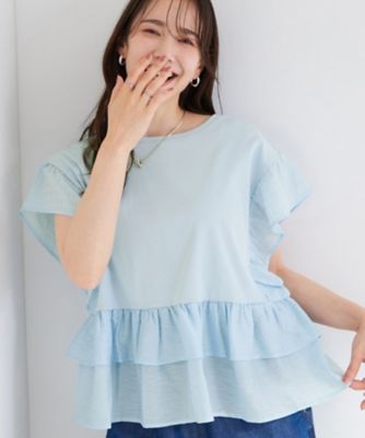 S－LL／洗濯機可】着るだけで決まる 主役級フリルトップス