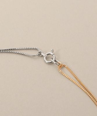 K10ベネチアンクロスループ ネックレス（YG×WG