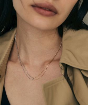 シエナロゼ k10 ベネチアンネックレス YG K10ベネチアンクロスループ ネックレス（YG×WG