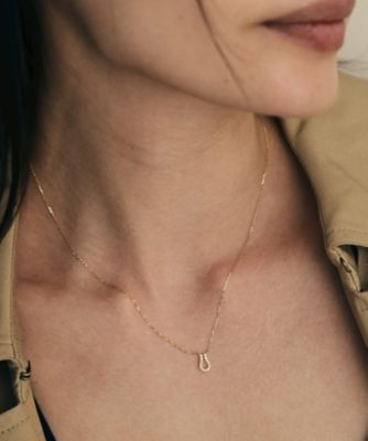 K18ダイヤモンド ニュアンス馬蹄モチーフ ネックレス大