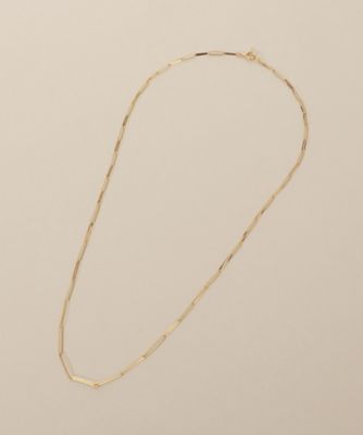 ほぼ新品　COCOSHNIK 10KYGリーフデザイン　ロングネックレス K18リボンケーブルチェーングラデ ネックレス