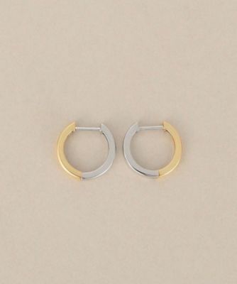 K10平甲 中折れピアス（YG×WG）（2002639133