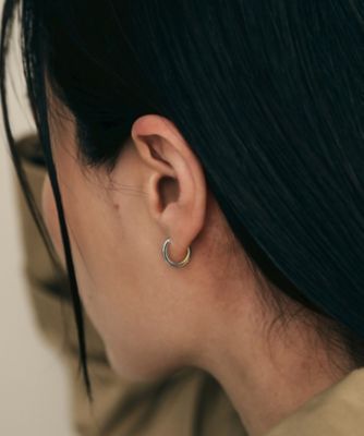 K10平甲 中折れピアス（YG×WG）（2002639133