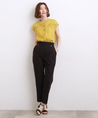 センタープレスがとれにくい、ハイパーストレッチテーパードパンツ