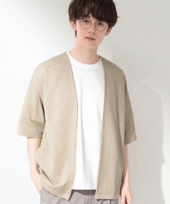 メッシュ五分袖カーディガン＋半袖Tシャツ セットアイテム 洗濯機OK