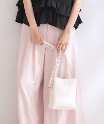 軽量／3層収納／長さ調整可】合成皮革ミニショルダー