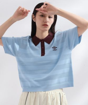 ◇【umbro／アンブロ】メッシュボーダー配色ポロニット