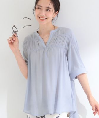 UV／洗濯機可】お袖の長さが調整出来る シャーリングスキッパー