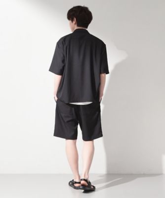 リラックスワイド 5分袖ジャケット セットアップ可／洗濯機OK