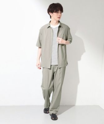 クールウェザー 半袖シャツ 接触冷感／洗濯機OK／セットアップ可