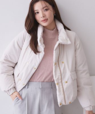 河田ダウンリバーシブルショートコート【洗濯機OK／撥水