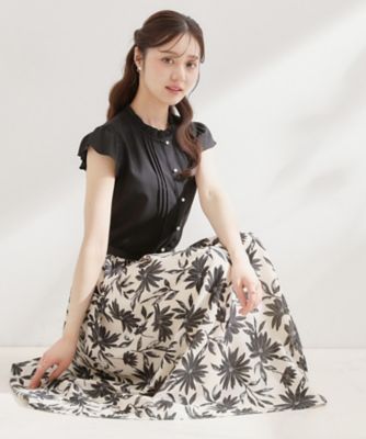 洗える】ピコレース ピンタックブラウス（2002641344