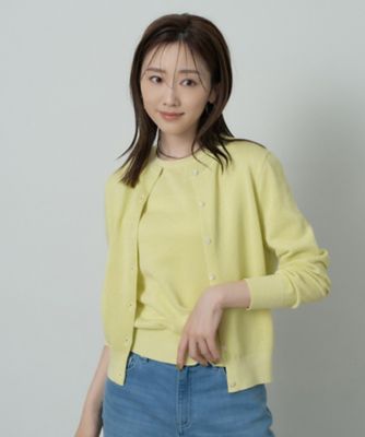 アンサンブル可】ラメ混クルーネックカーディガン