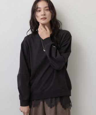 25SS ebure ライトミニ裏毛 ボリュームスリーブカットソー ゆったり フォルムスリーブミニ裏毛プルオーバー（2002641866