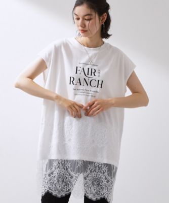 レース切替 ロングTシャツ（2002642131） | THE SHOP TK