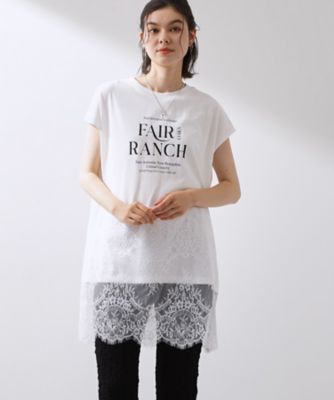 レース切替 ロングTシャツ（2002642131） | THE SHOP TK