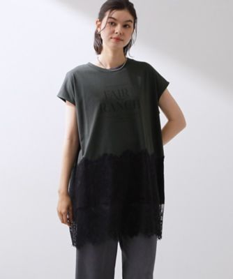 レース切替 ロングTシャツ（2002642131） | THE SHOP TK
