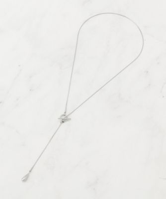 ステンレス】デザインチェーンマンテルドロップネックレス