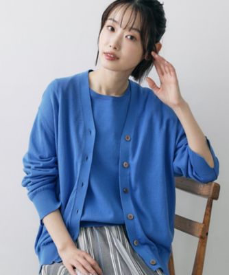 マシンウォッシャブル】ドライタッチVネックニットカーディガン