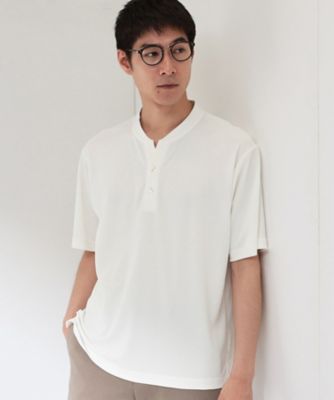 サラッと軽い着心地に。】BO－NO HENLEY TEE／ボーノ