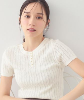 前後2wayケーブルコンパクトニット【洗濯機OK／抗ピル