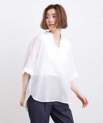 洗濯機◎・体型カバー】ON／OFF使える、シアースキッパーシャツ