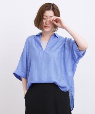 洗濯機◎・体型カバー】ON／OFF使える、シアースキッパーシャツ