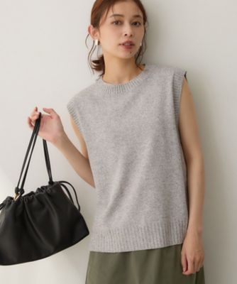 5色展開／手洗い可】ローシルクウールニットベスト