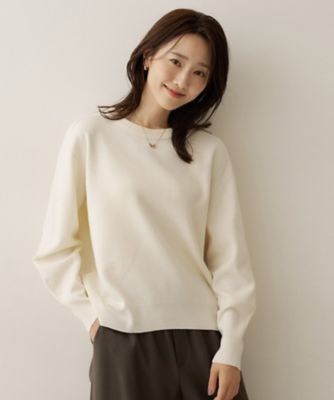 SALE★新品【UNTITLED】大きいサイズ 白 コットンニット プルオーバー UNTITLED (Women)のニット・セーター | レディース | 三越伊勢丹