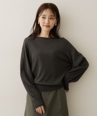 大人の抜け感／8色展開】ボリュームスリーブニットプルオーバー