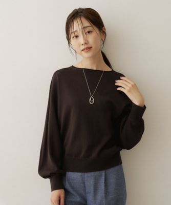 大人の抜け感／8色展開】ボリュームスリーブニットプルオーバー