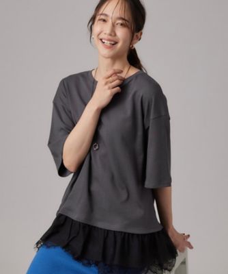ひんやり裾レースTシャツ（2002646630） | SHOO LA RUE