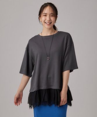ひんやり裾レースTシャツ（2002646630） | SHOO LA RUE