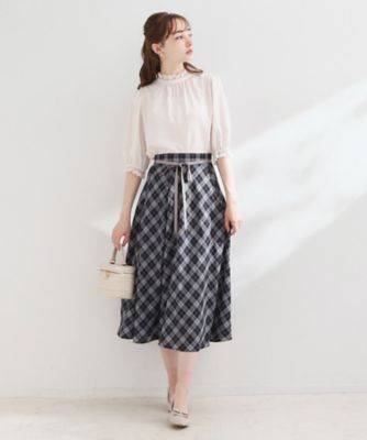 大人上品・前後2WAY】エンブロレース 5分袖ブラウス【洗濯機可