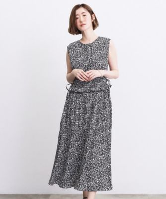 GROVE (Women)/グローブ 【低身長さんも選べる着丈・洗濯機◎】花柄ウエストシャーリングワンピース（２００２６４６９２５）