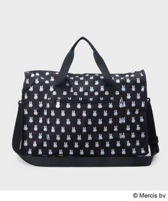 ◇【miffy】総柄プリント折りたたみキャリーオンBIGトート