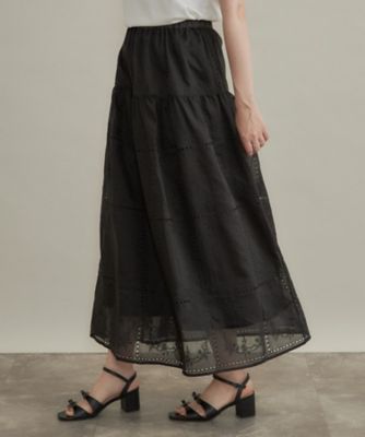 ニュアンススクエア刺繍スカート（2002647002） | COUTURE