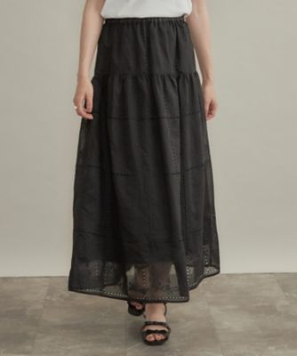 ニュアンススクエア刺繍スカート（2002647002） | COUTURE