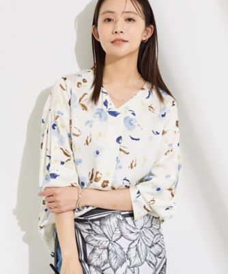 映える1枚】花柄プリントブラウス（2002647126） | INDIVI