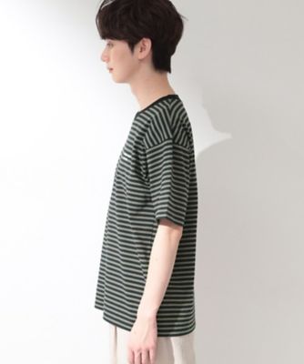 COOLボーダー 半袖Tシャツ 接触冷感／洗濯機OK