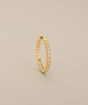 24k/18k ミロワチェーン ピアス ツイン　ココシュニック　エテ　4℃ K18ダイヤモンド インサイドダイヤ ワンタッチピアス