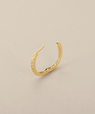 K18ダイヤモンド インサイドダイヤ ワンタッチピアス