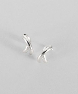 シルバー アシンメドームクロスピアス（2002648476