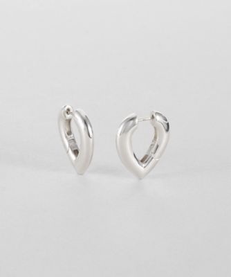 ショートバー ダイヤモンド ピアス ／ パール キャッチ ※シングル（左