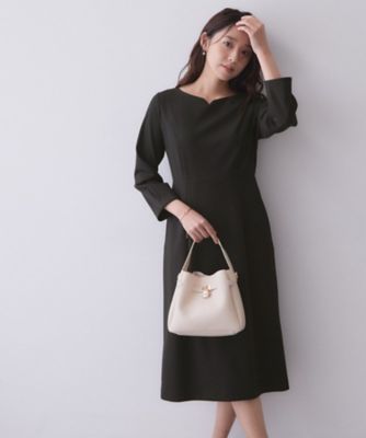 サッカーストレッチ襟付ワンピース G945－301 | m，i，d， navy