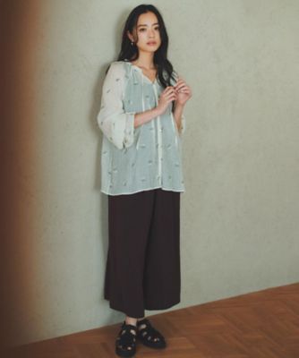 華やぎを添える 花柄刺繍ブラウス（2002648857） | THE SHOP