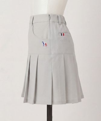 ADABAT NAVY】ダブルクロスプリーツスカート
