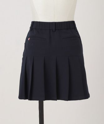 ADABAT NAVY】ダブルクロスプリーツスカート