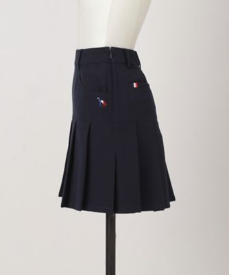 ADABAT NAVY】ダブルクロスプリーツスカート