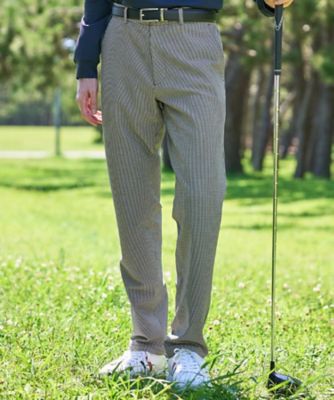 ADABAT NAVY】ピンチェックテーパードパンツ